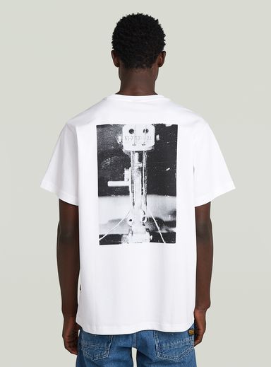 Back Photo Print Loose T-Shirt